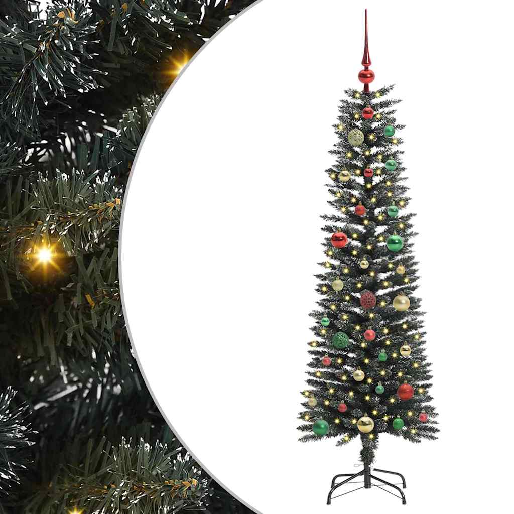 Albero di Natale artificiale con 150 LED Verde 43 x 43 x 150 cm