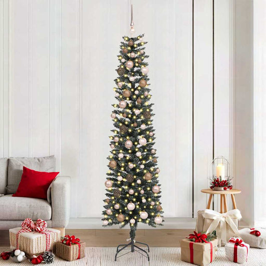 Albero di Natale artificiale con 300 LED Verde 58 x 58 x 210 cm