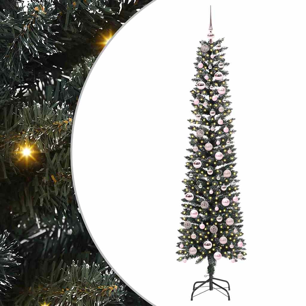 Albero di Natale artificiale con 300 LED Verde 58 x 58 x 210 cm