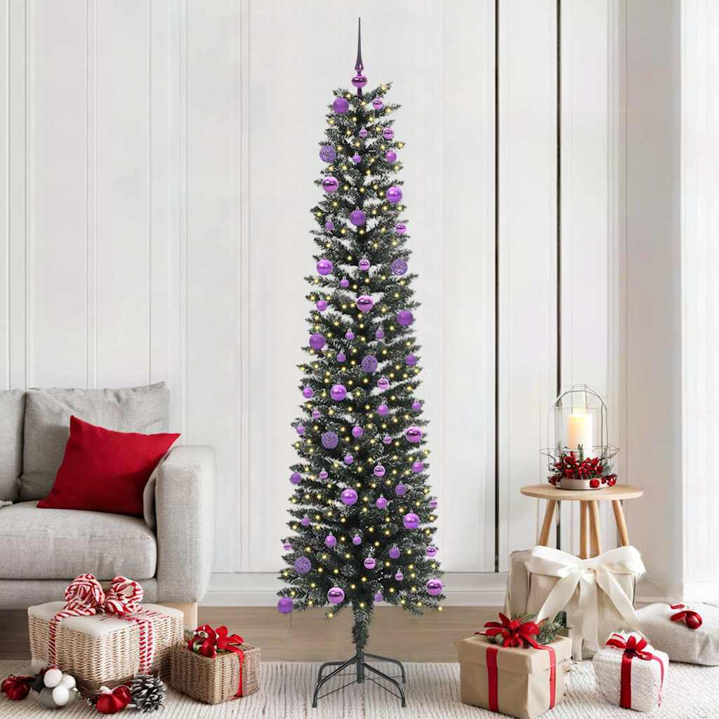 Albero di Natale artificiale con 300 LED Verde 58 x 58 x 210 cm