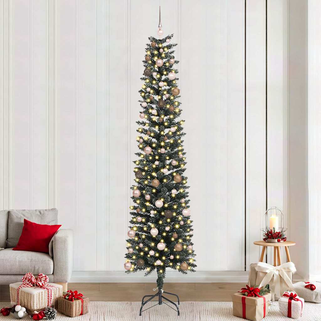 Albero di Natale artificiale con 300 LED Verde 58 x 58 x 240 cm