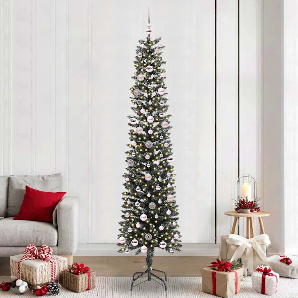 Albero di Natale artificiale con 300 LED Verde 58 x 58 x 240 cm