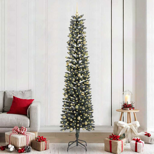 Albero di Natale artificiale con 300 LED Verde 58 x 58 x 240 cm