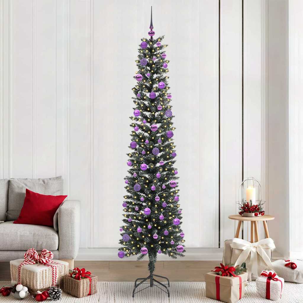Albero di Natale artificiale con 300 LED Verde 58 x 58 x 240 cm