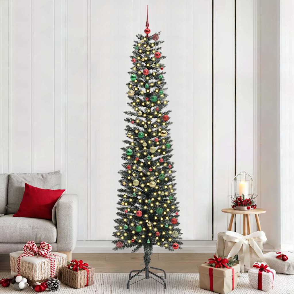 Albero di Natale artificiale con 300 LED Verde 58 x 58 x 240 cm