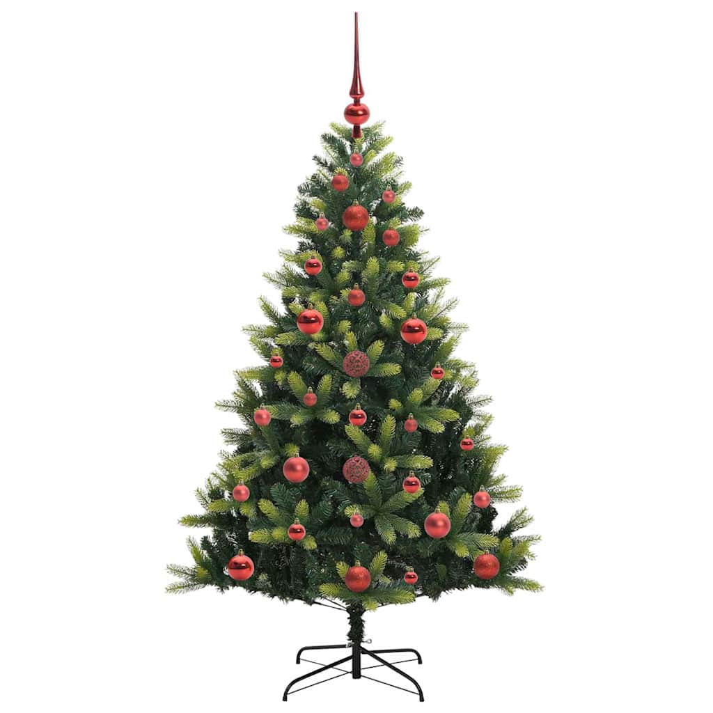 Albero di Natale Artificiale Pieghevole 150 LED Verde 120 cm