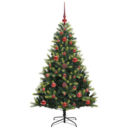 Albero di Natale Artificiale Pieghevole 150 LED Verde 120 cm