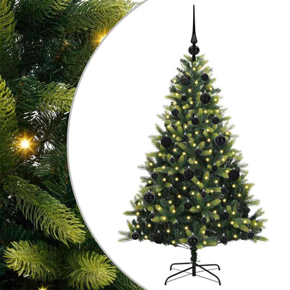Albero di Natale Artificiale Pieghevole 150 LED Verde 120 cm