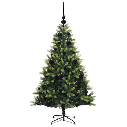 Albero di Natale Artificiale Pieghevole 150 LED Verde 120 cm