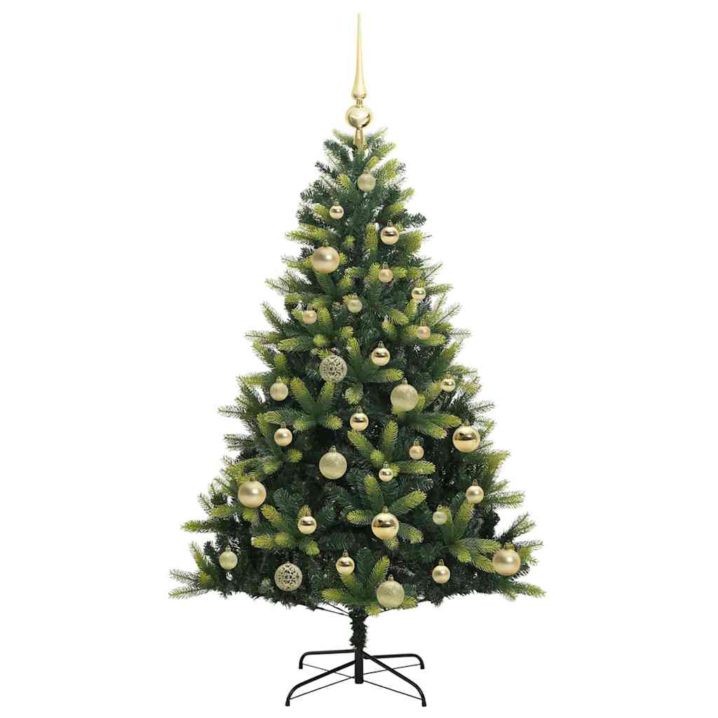 Albero di Natale Artificiale Pieghevole 150 LED Verde 120 cm