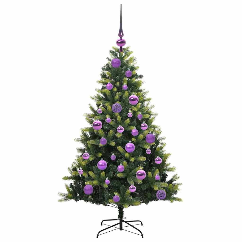 Albero di Natale Artificiale Pieghevole 150 LED Verde 120 cm