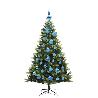 Albero di Natale Artificiale Pieghevole 150 LED Verde 120 cm