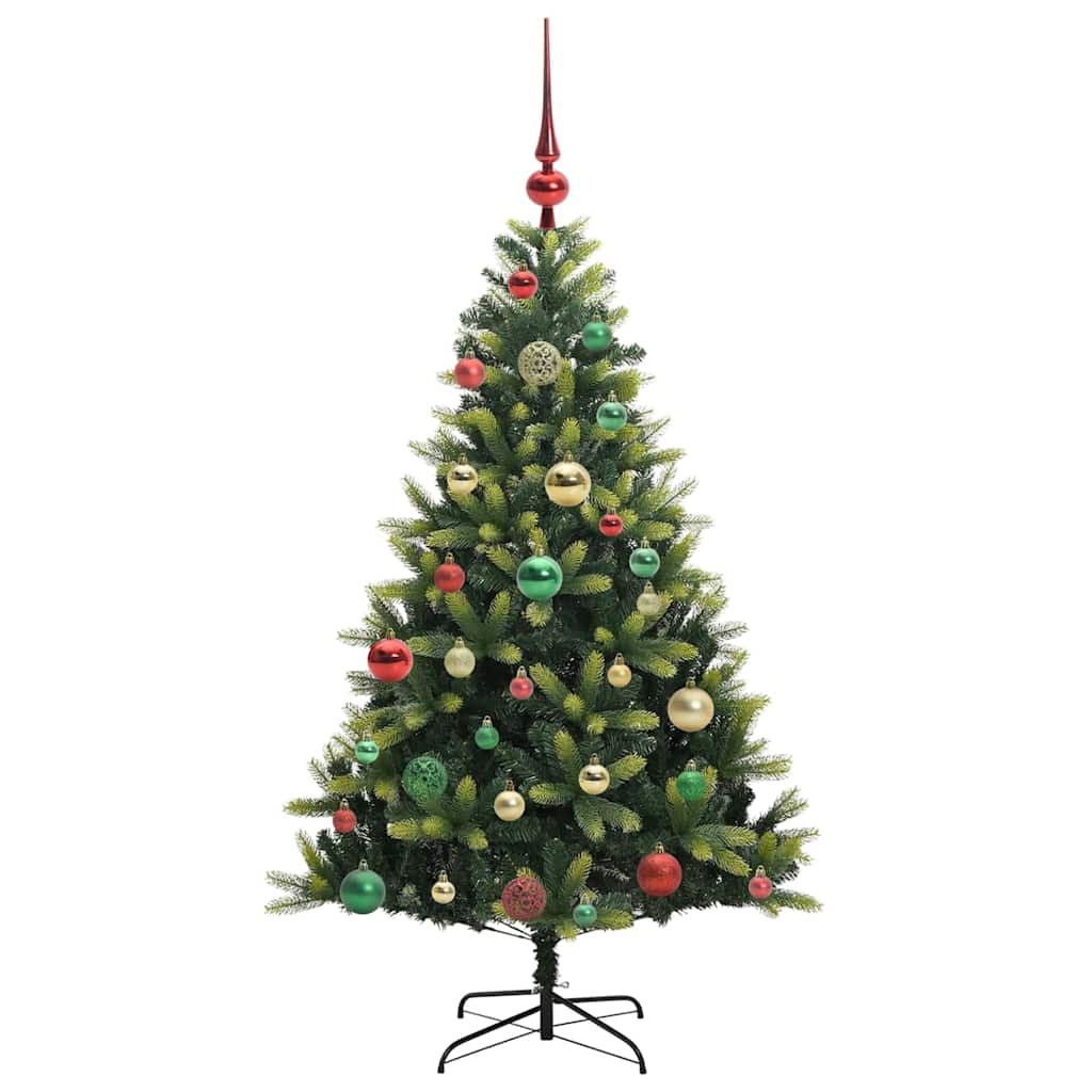 Albero di Natale Artificiale Pieghevole 150 LED Verde 120 cm