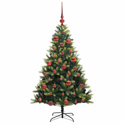 Albero di Natale Artificiale Pieghevole 150 LED Verde 150 cm