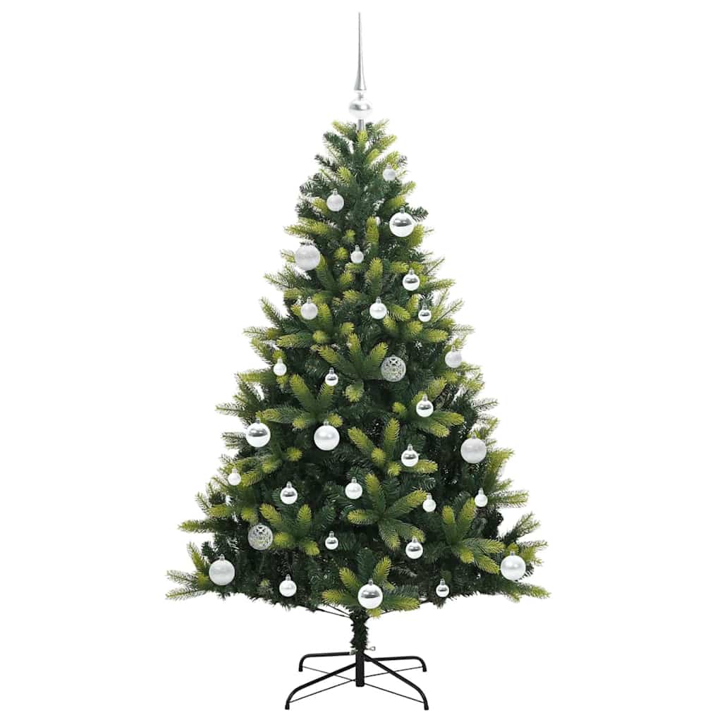 Albero di Natale Artificiale Pieghevole 150 LED Verde 150 cm