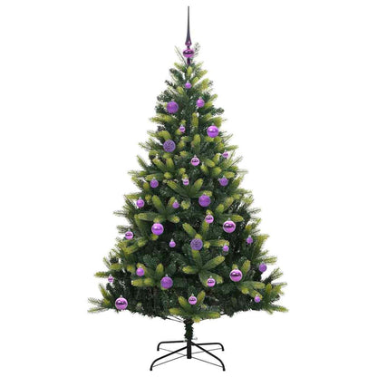 Albero di Natale Artificiale Pieghevole 150 LED Verde 150 cm