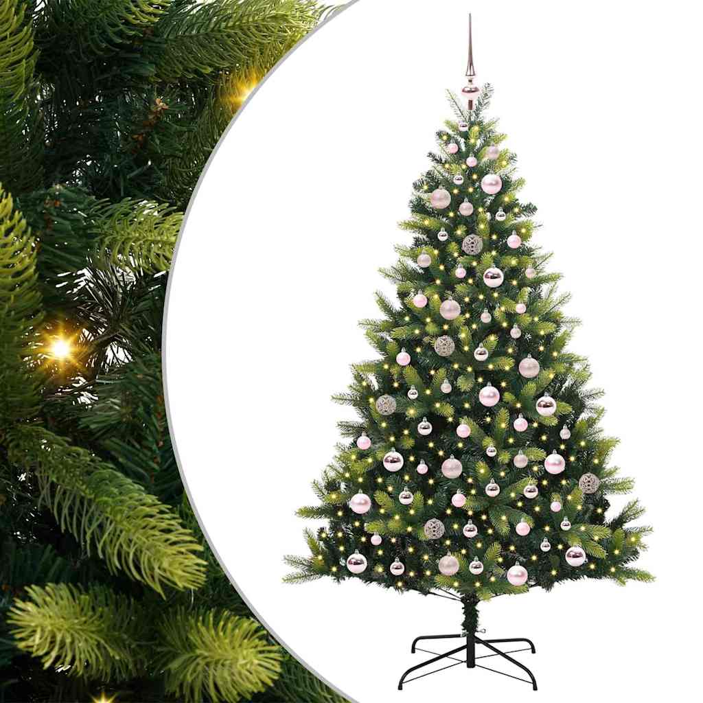Albero di Natale Artificiale a Cerniera con 300 LED 180 cm
