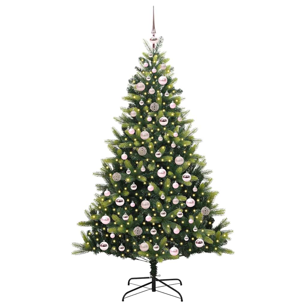 Albero di Natale Artificiale a Cerniera con 300 LED 180 cm