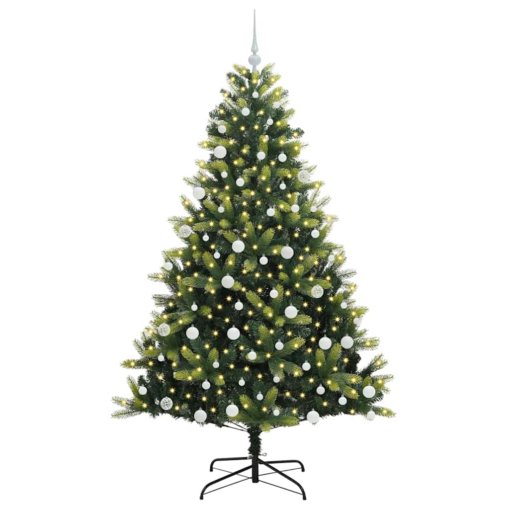Albero di Natale Artificiale a Cerniera con 300 LED 180 cm