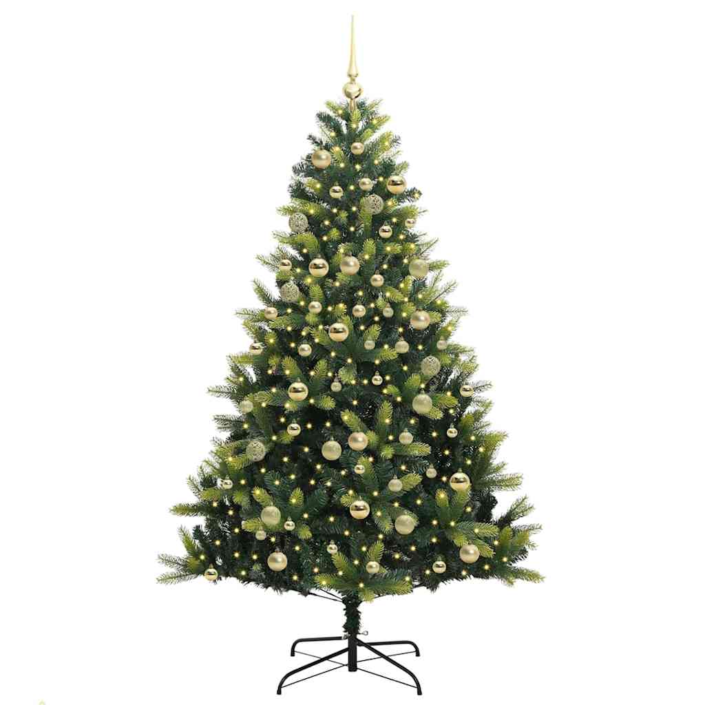 Albero di Natale Artificiale a Cerniera con 300 LED 180 cm