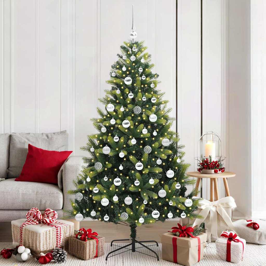 Albero di Natale Artificiale a Cerniera con 300 LED 180 cm