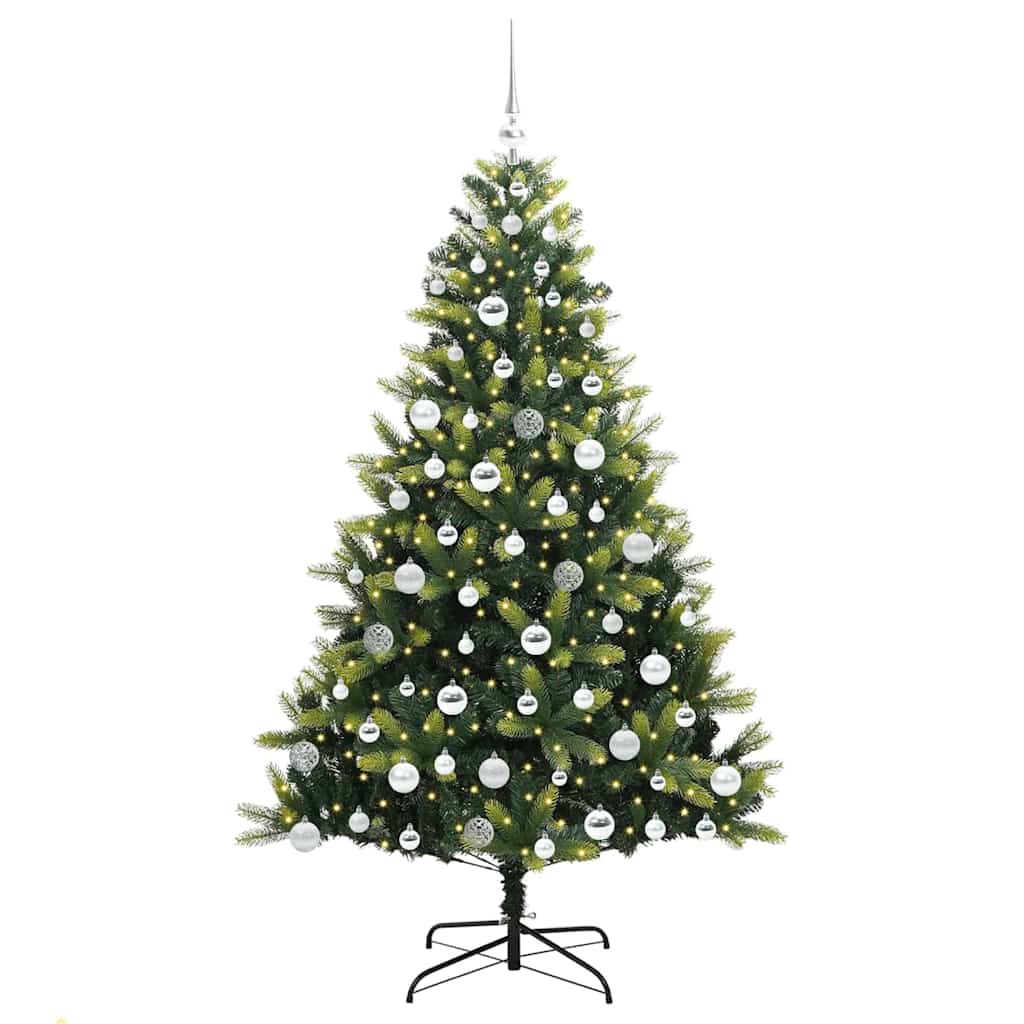 Albero di Natale Artificiale a Cerniera con 300 LED 180 cm