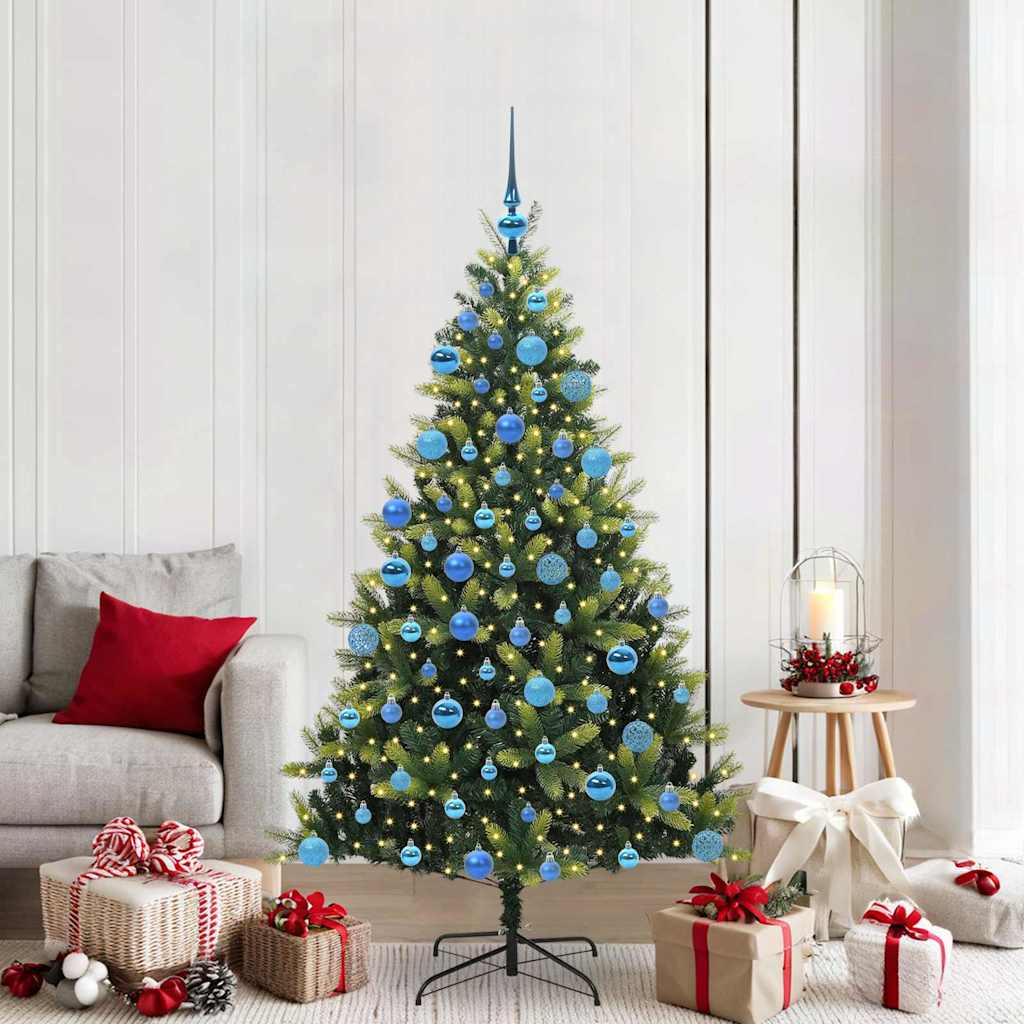 Albero di Natale Artificiale a Cerniera con 300 LED 180 cm