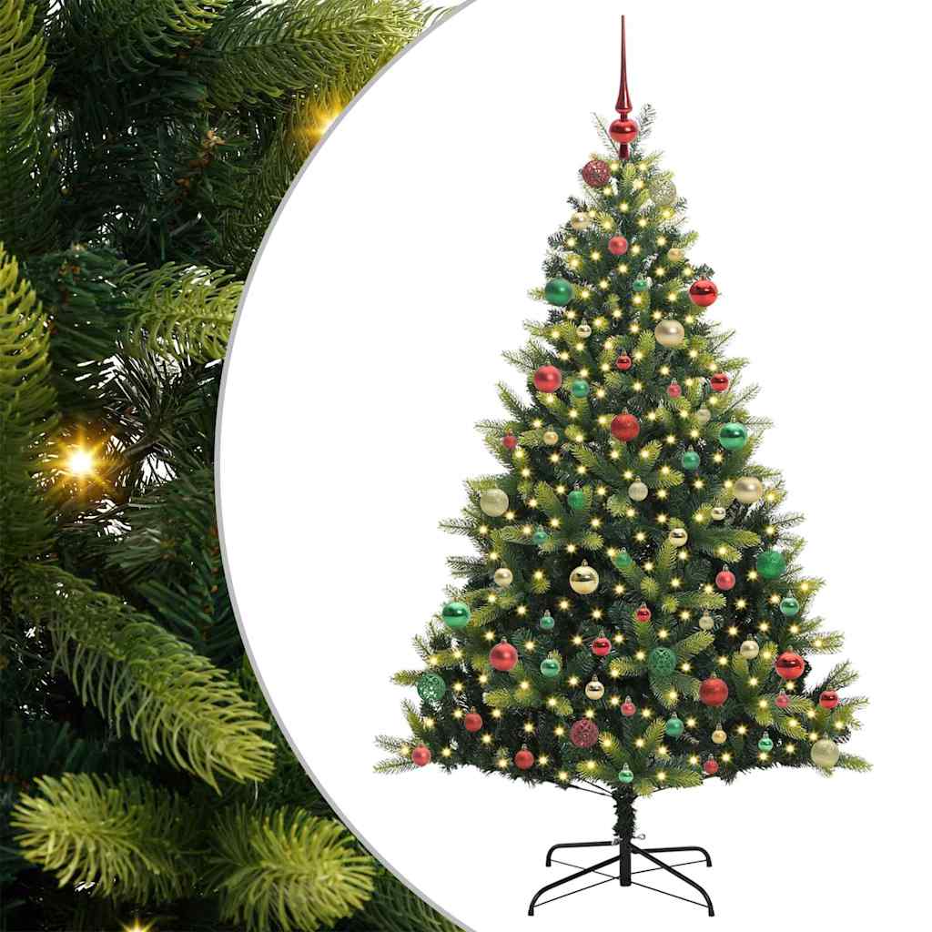 Albero di Natale Artificiale a Cerniera con 300 LED 180 cm