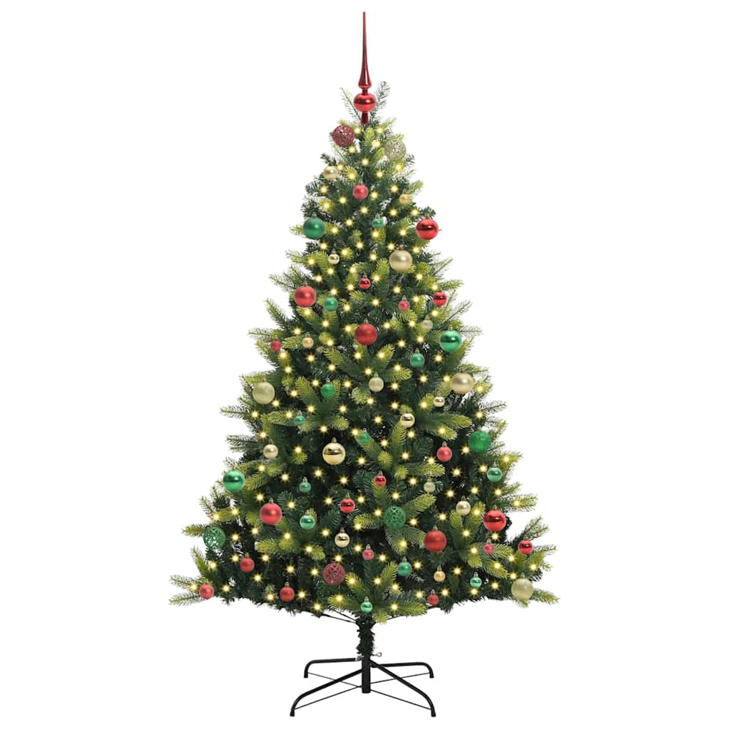Albero di Natale Artificiale a Cerniera con 300 LED 180 cm