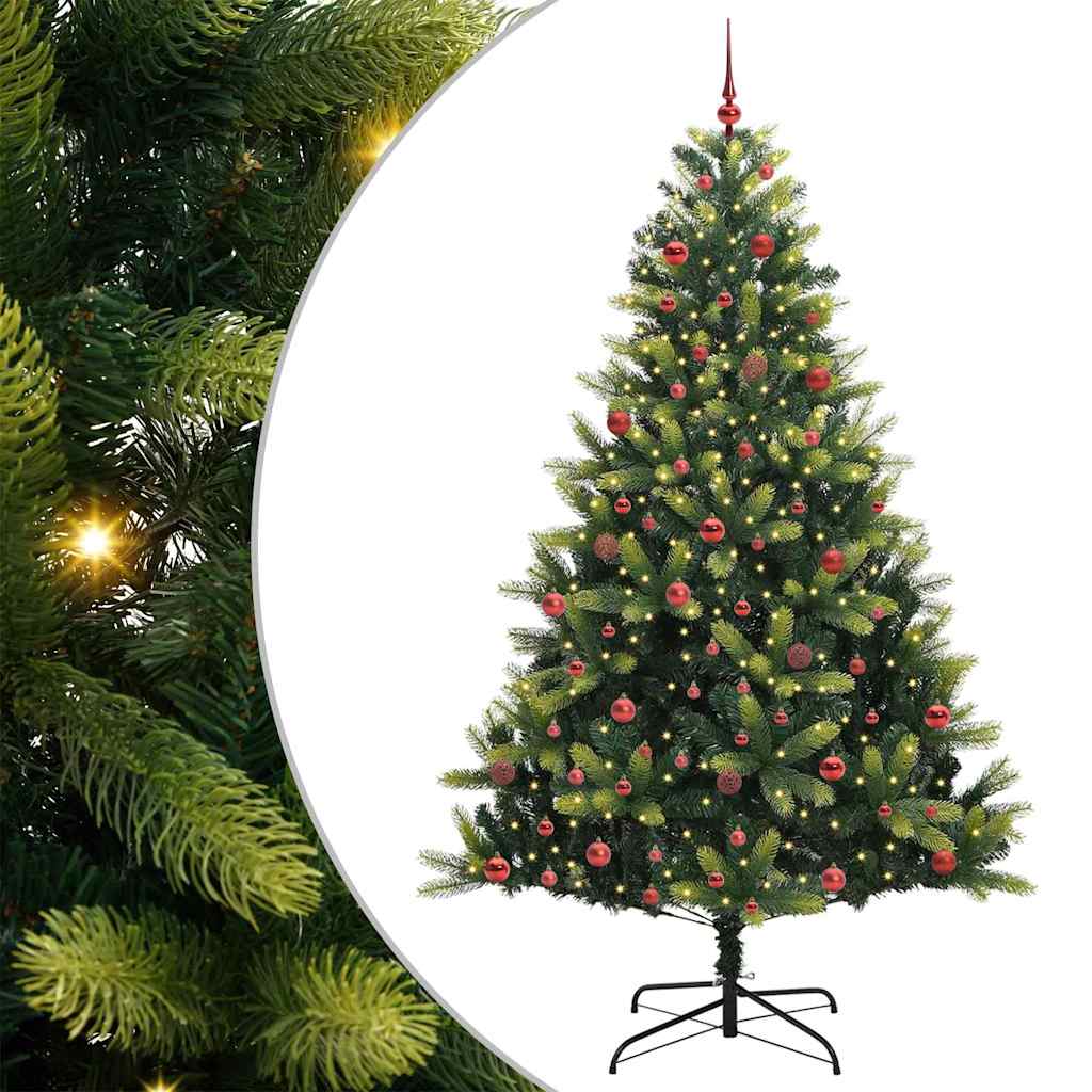 Albero di Natale Artificiale a Cerniera con 300 LED 210 cm