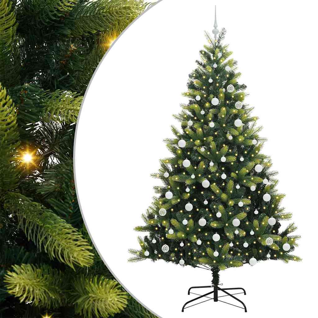 Albero di Natale Artificiale a Cerniera con 300 LED 210 cm