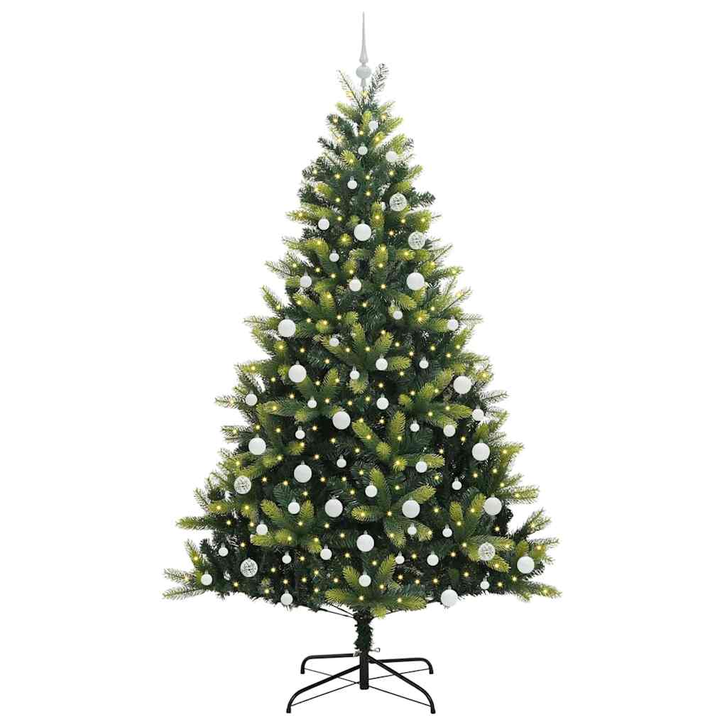 Albero di Natale Artificiale a Cerniera con 300 LED 210 cm