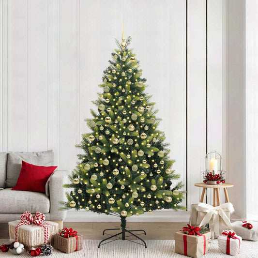 Albero di Natale Artificiale a Cerniera con 300 LED 210 cm