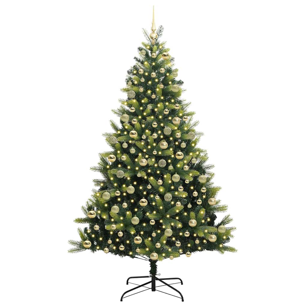 Albero di Natale Artificiale a Cerniera con 300 LED 210 cm
