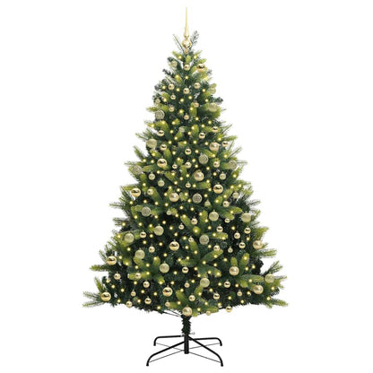 Albero di Natale Artificiale a Cerniera con 300 LED 210 cm