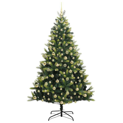 Albero di Natale Artificiale a Cerniera con 300 LED 210 cm