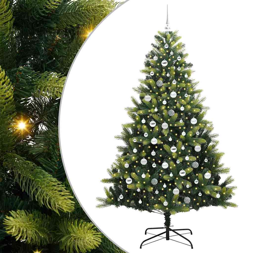 Albero di Natale Artificiale a Cerniera con 300 LED 210 cm