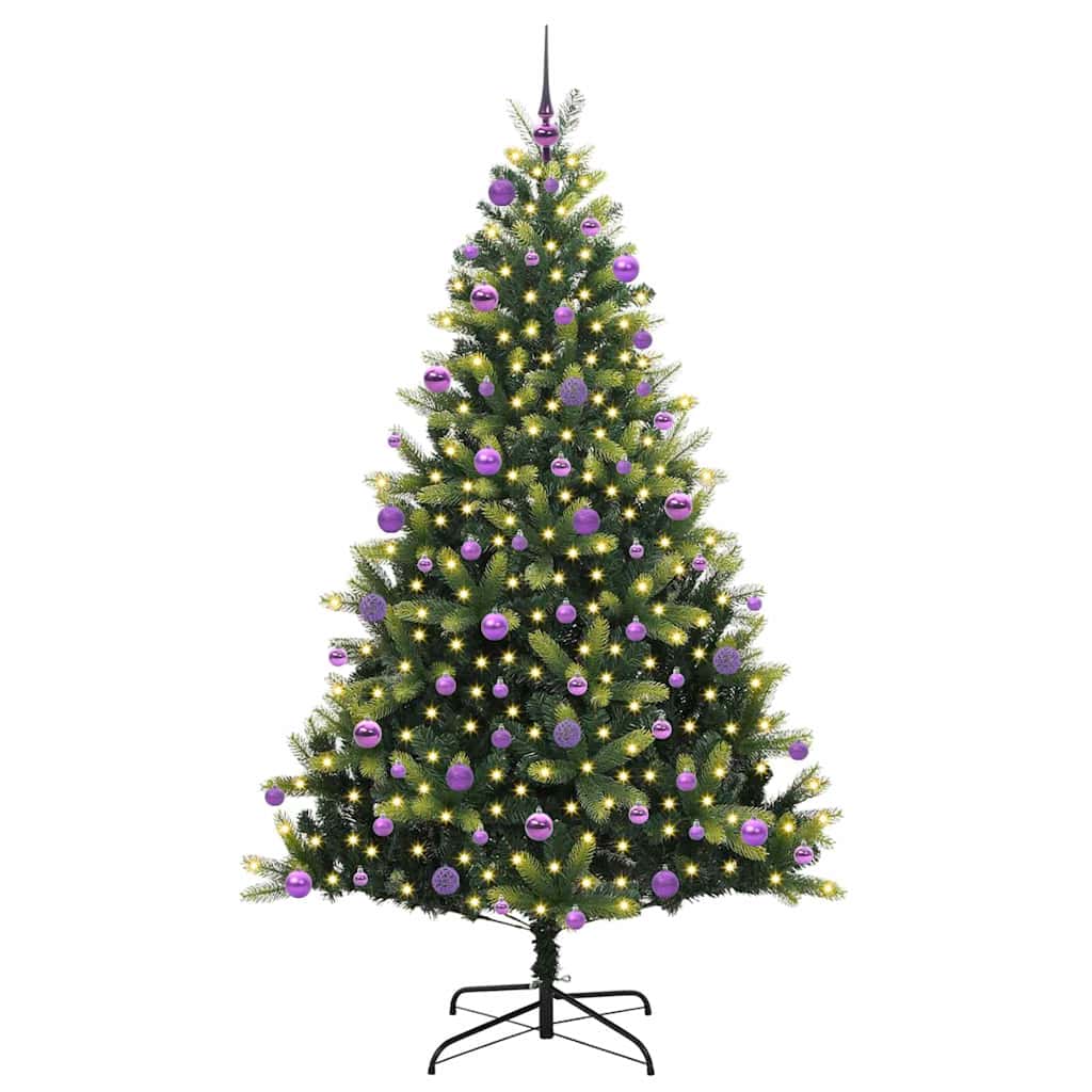 Albero di Natale Artificiale a Cerniera con 300 LED 210 cm