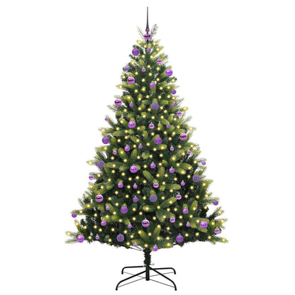 Albero di Natale Artificiale a Cerniera con 300 LED 210 cm
