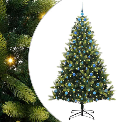 Albero di Natale Artificiale a Cerniera con 300 LED 210 cm