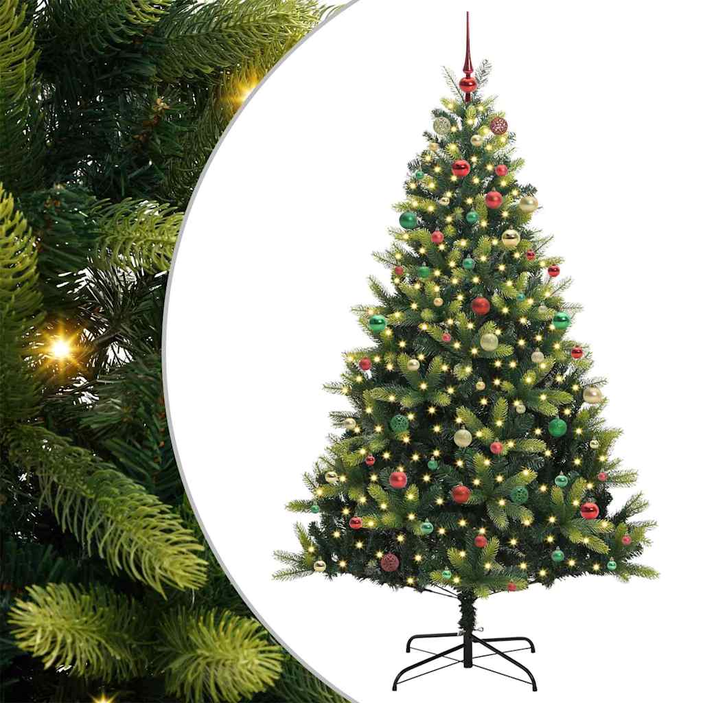 Albero di Natale Artificiale a Cerniera con 300 LED 210 cm