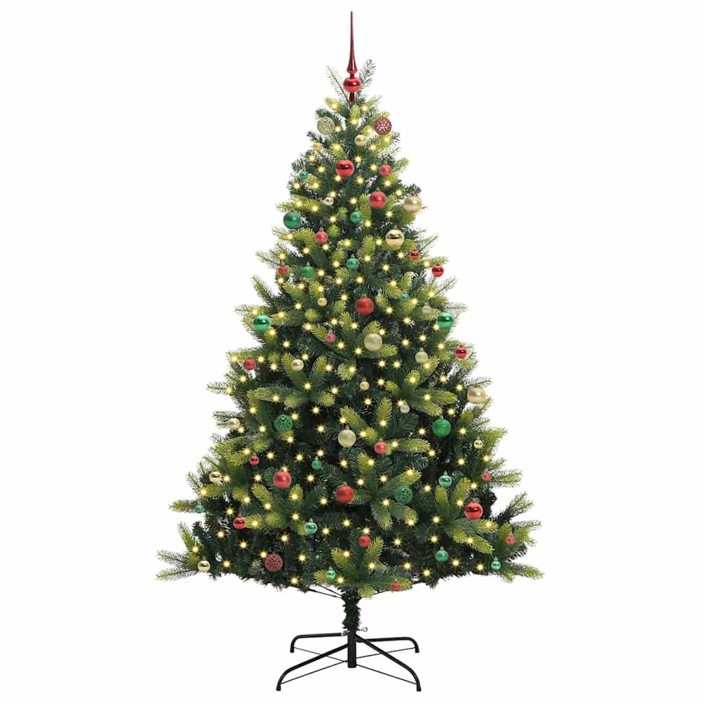 Albero di Natale Artificiale a Cerniera con 300 LED 210 cm