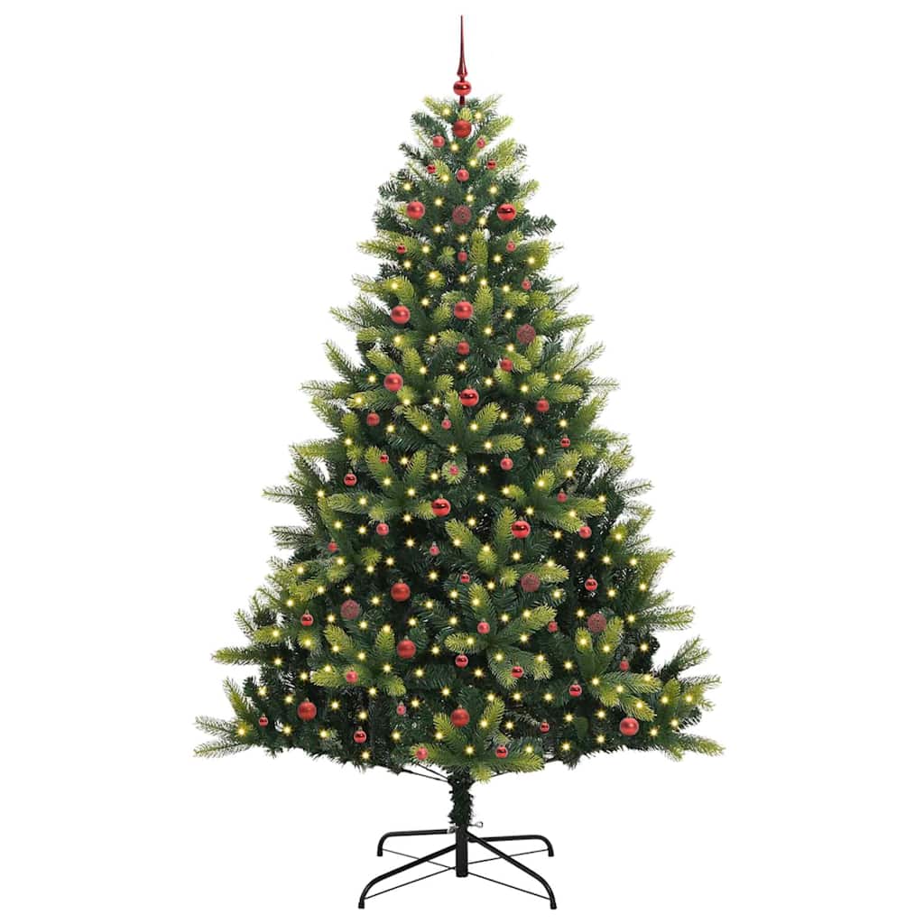 Albero di Natale Artificiale a Cerniera con 300 LED 240 cm