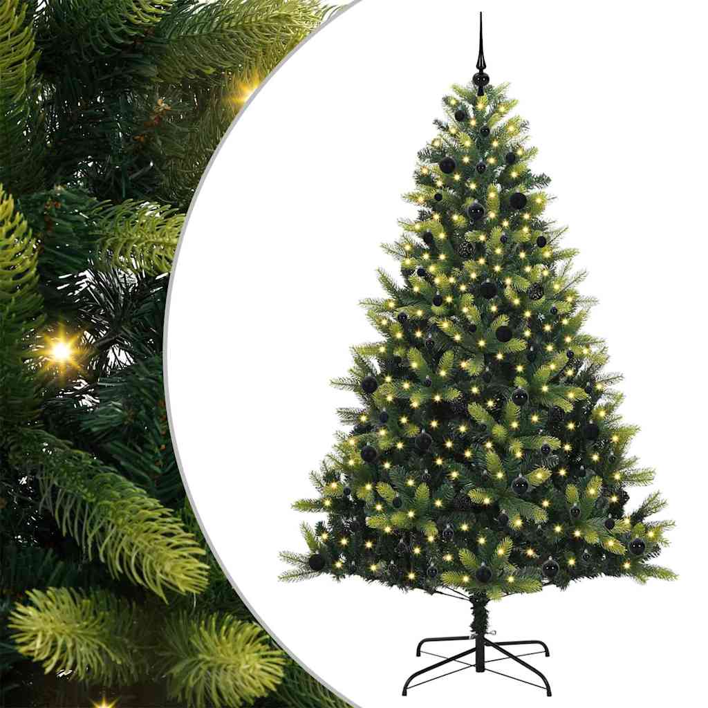 Albero di Natale Artificiale a Cerniera con 300 LED 240 cm
