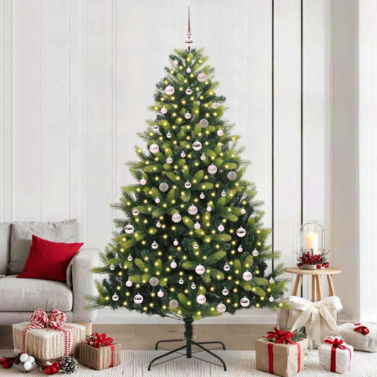 Albero di Natale Artificiale a Cerniera con 300 LED 240 cm