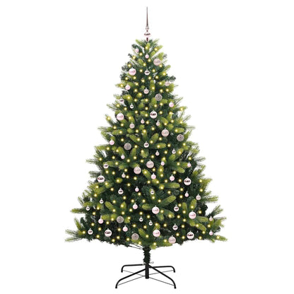Albero di Natale Artificiale a Cerniera con 300 LED 240 cm