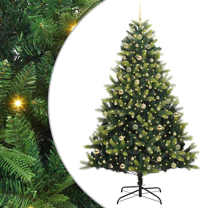 Albero di Natale Artificiale a Cerniera con 300 LED 240 cm