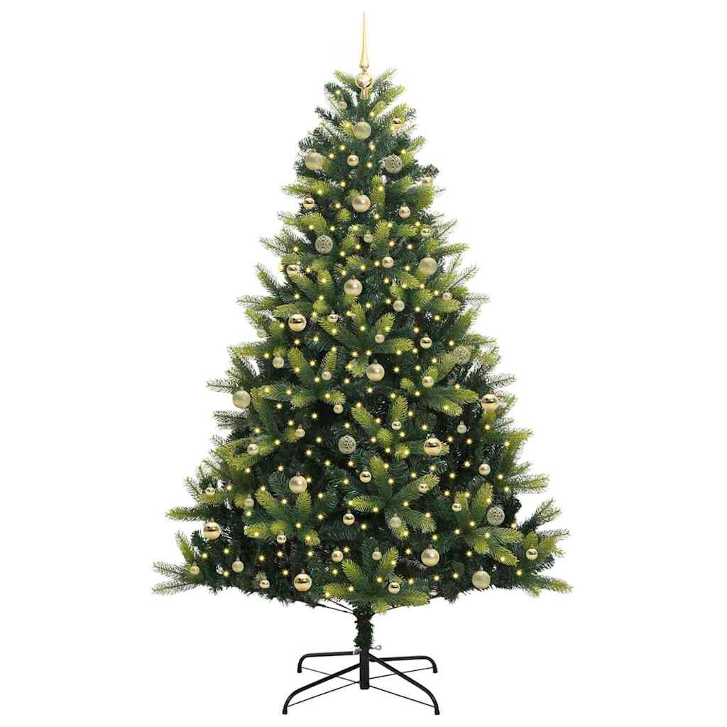 Albero di Natale Artificiale a Cerniera con 300 LED 240 cm