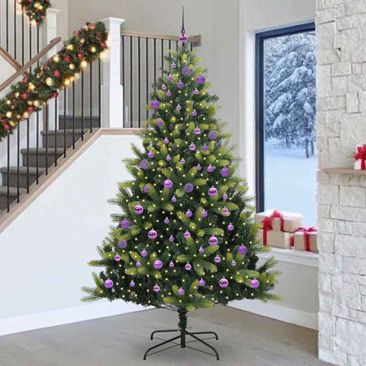 Albero di Natale Artificiale a Cerniera con 300 LED 240 cm