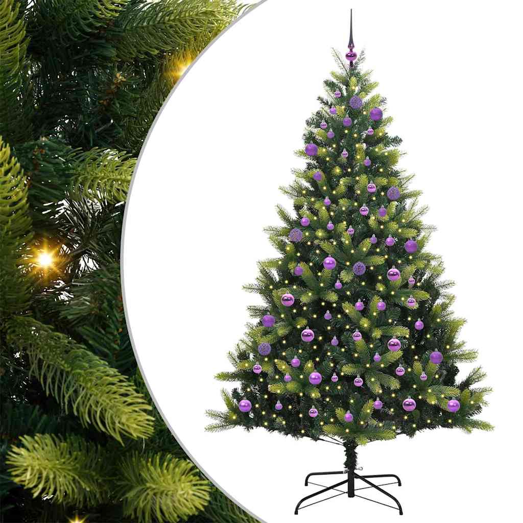 Albero di Natale Artificiale a Cerniera con 300 LED 240 cm